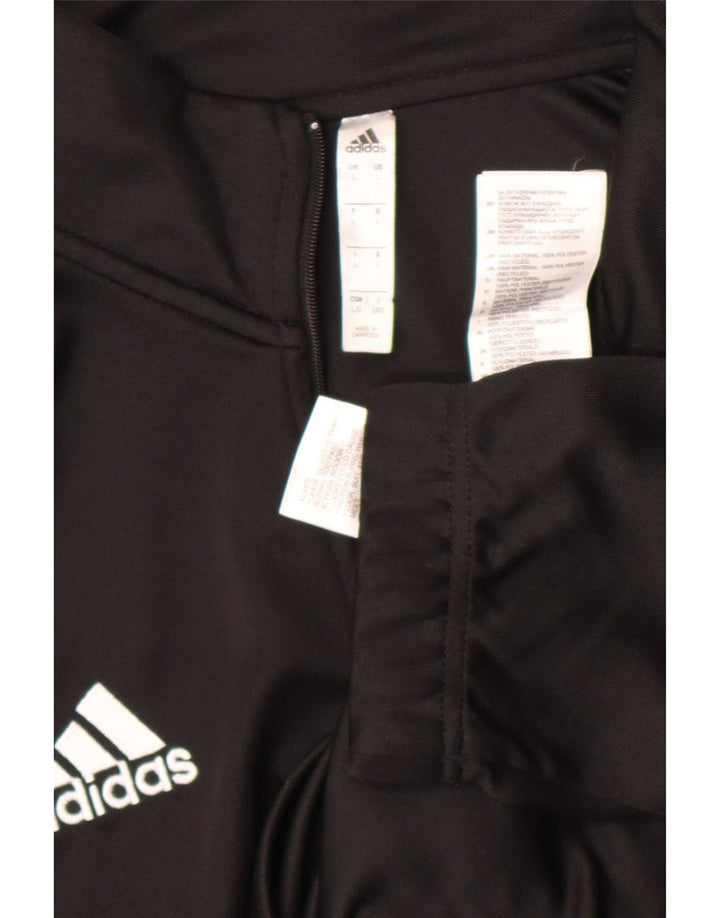 Dres męski Adidas Aeroready z zamkiem błyskawicznym na szyi, duży, czarny poliester