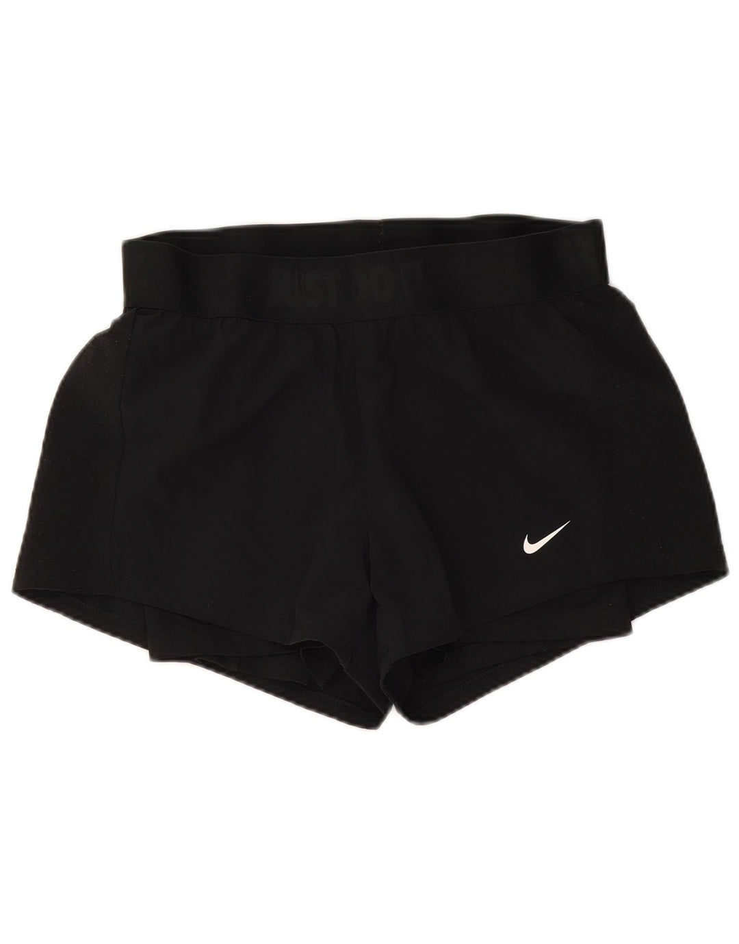 Damskie spodenki sportowe Nike Dri Fit UK 10, małe, czarne, poliestrowe