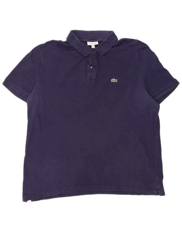 Lacoste Mens Slim Fit Polo Shirt Size 8 3XL Navy Blue Cotton