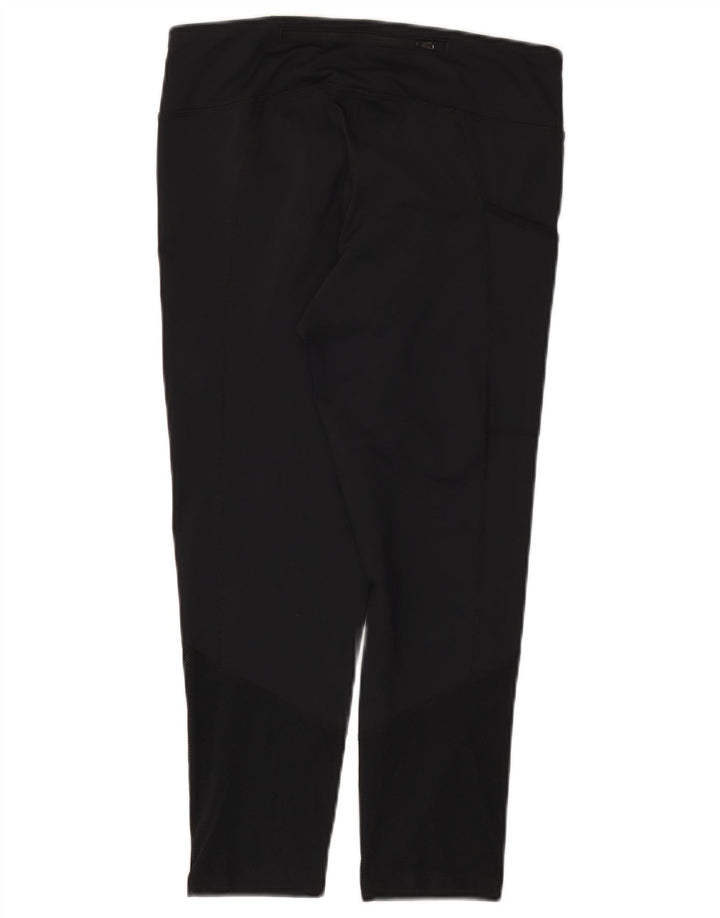 Damskie legginsy Nike Dri Fit Capri UK 8, małe, czarne, poliestrowe