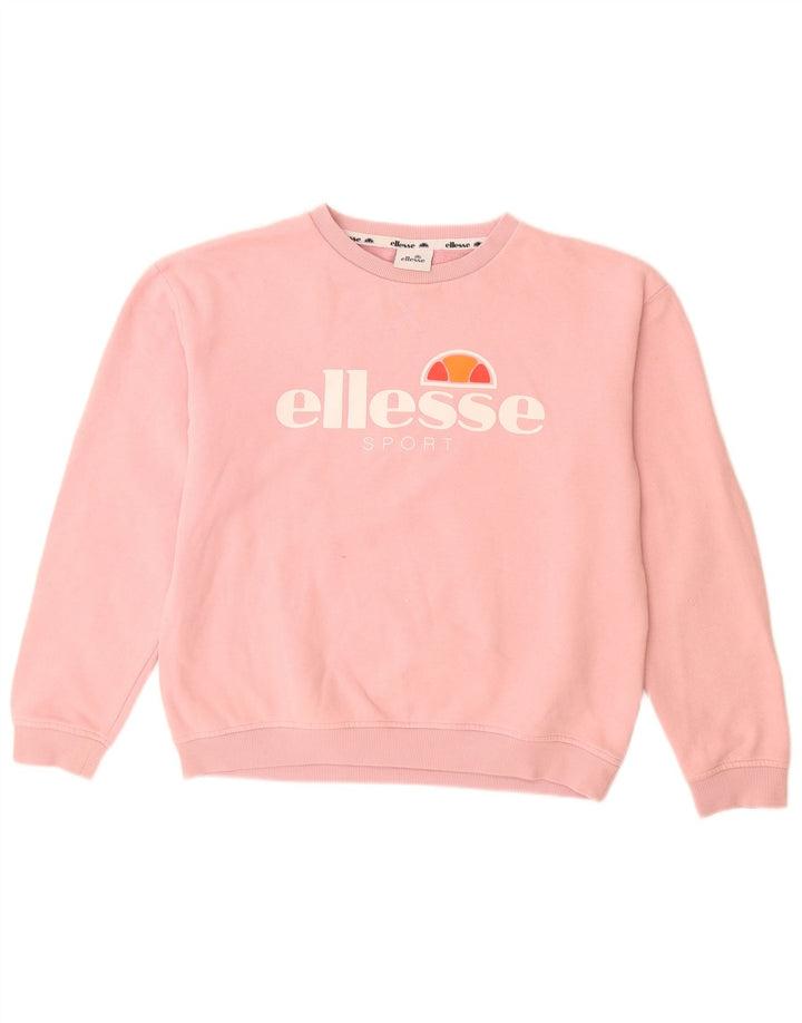 Damska bluza z grafiką ELLESSE UK 12, średnia różowa bawełna