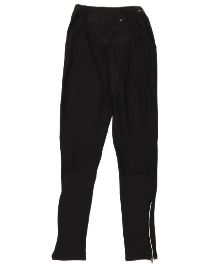 Damskie legginsy NIKE Dri Fit UK 8, małe, czarne, poliestrowe