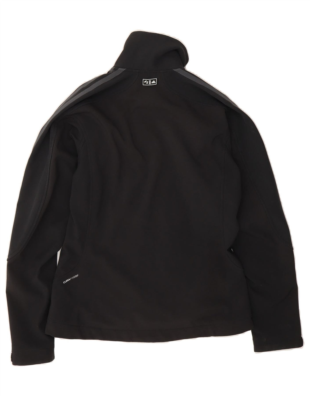 ADIDAS Womens Clima Proof Tracksuit Top Jacket UK 10 Small Black Polyester Vintage Adidas and Second-Hand Adidas from Messina Hembry 