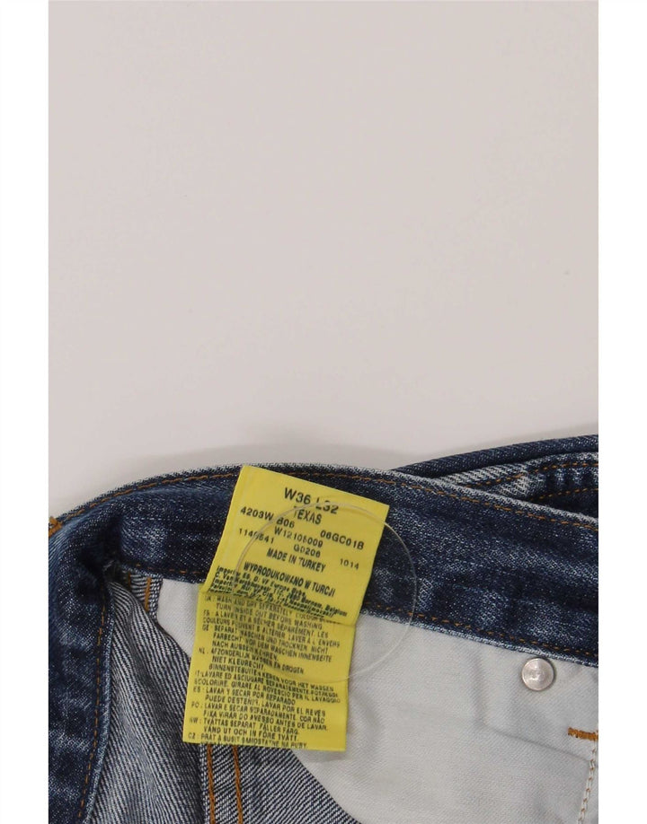 Męskie jeansy Wrangler Texas Straight W36 L32 Niebieskie bawełniane