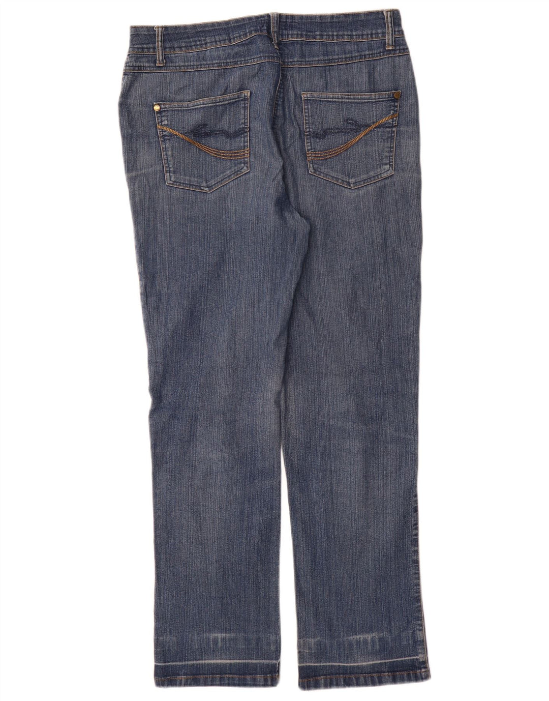 Damskie jeansy proste M&Co UK 12 Medium W32 L30 Niebieskie