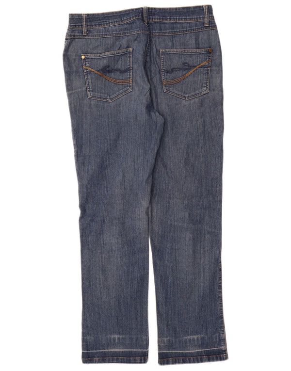 Damskie jeansy proste M&Co UK 12 Medium W32 L30 Niebieskie