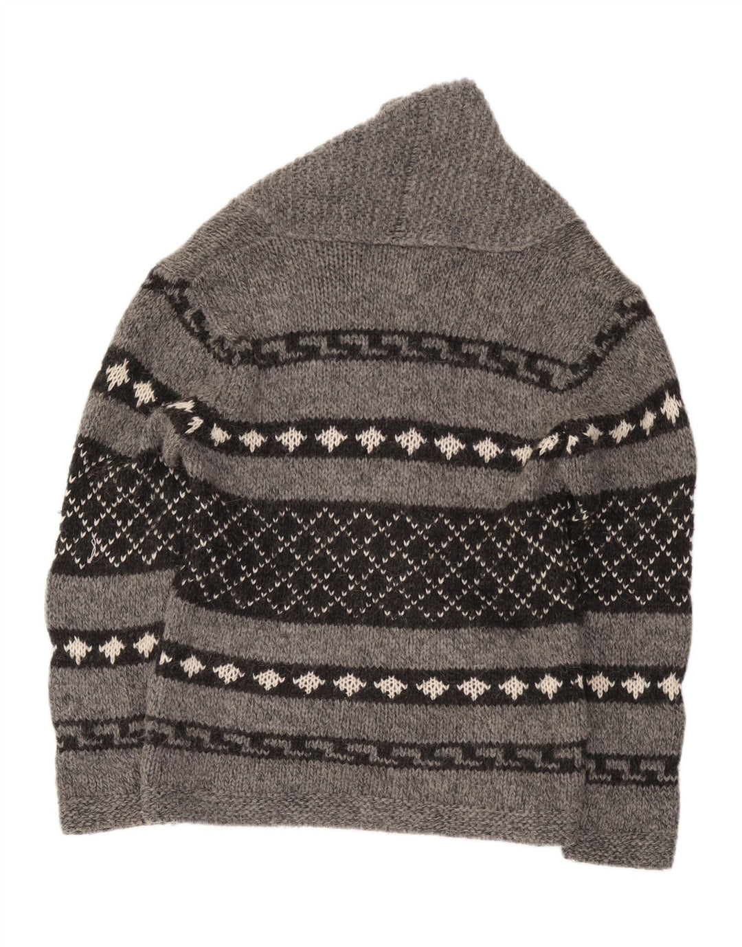 Męski sweter Zara, średnioszary, geometryczny