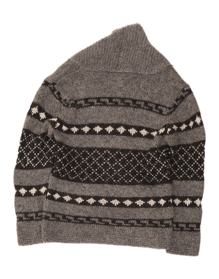 Męski sweter Zara, średnioszary, geometryczny