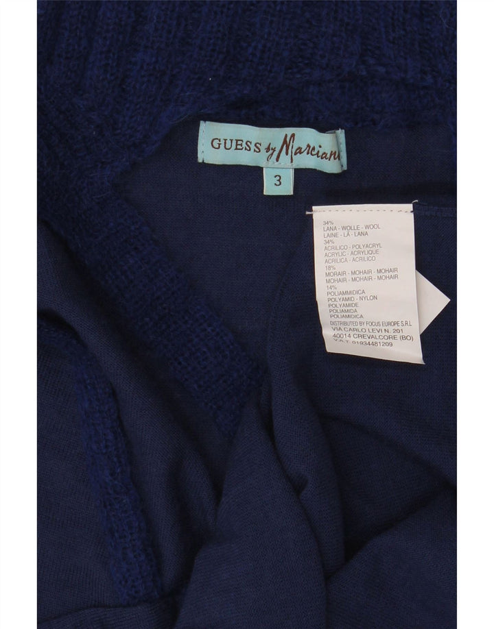 Guess Marciano Damski sweter z golfem US 3, mały, granatowy, wełniany