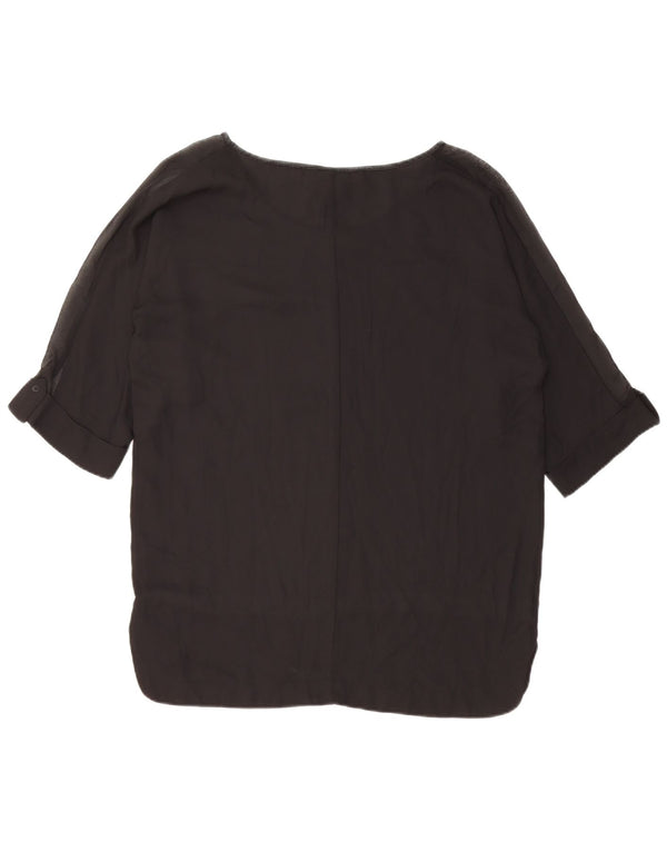 Damska bluzka z grafiką DESIGUAL UK 14, średnia czarna