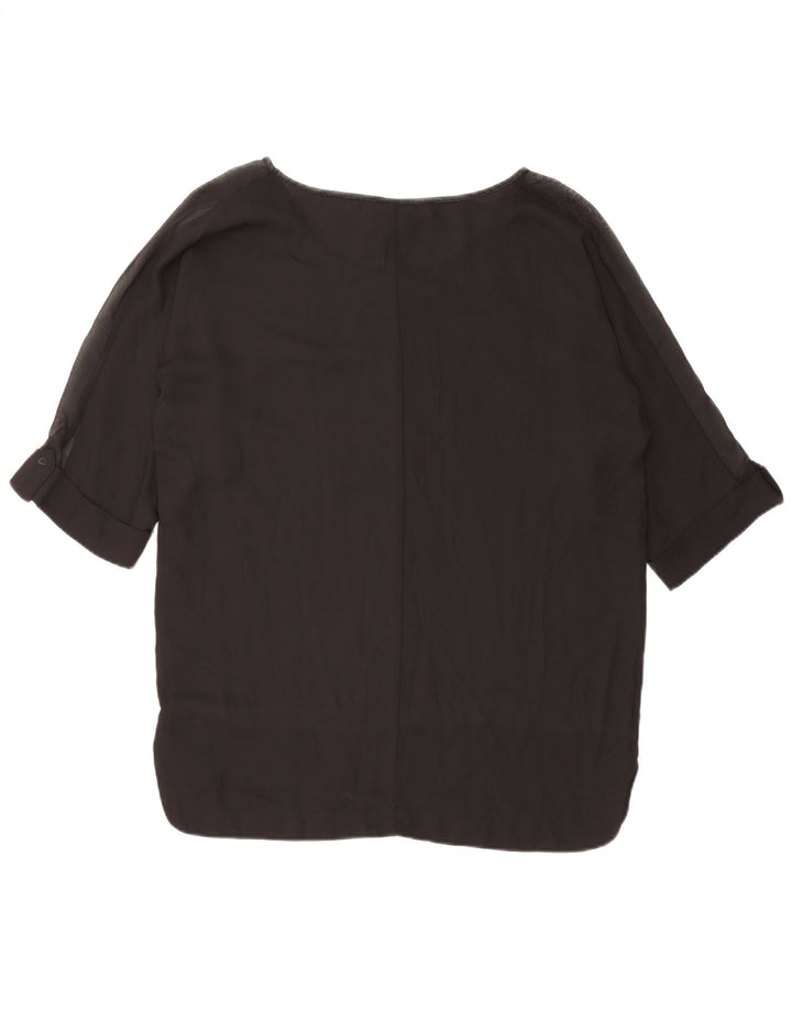 Damska bluzka z grafiką DESIGUAL UK 14, średnia czarna