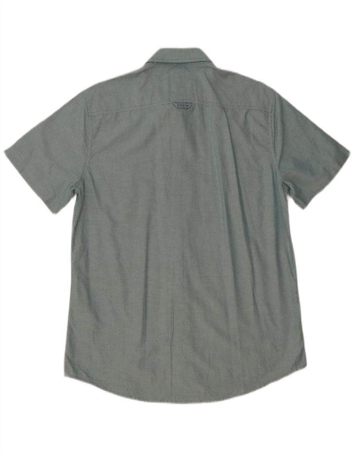 Crew Clothing Męska koszula z krótkim rękawem, średnioniebieska, bawełniana