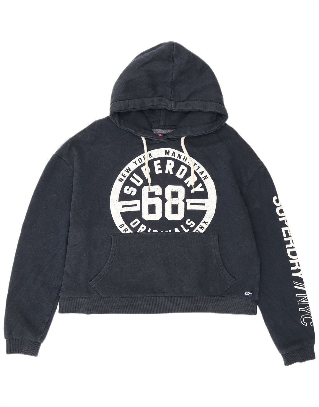 Damski sweter z kapturem Superdry Graphic Oversize UK 14, średni granatowy