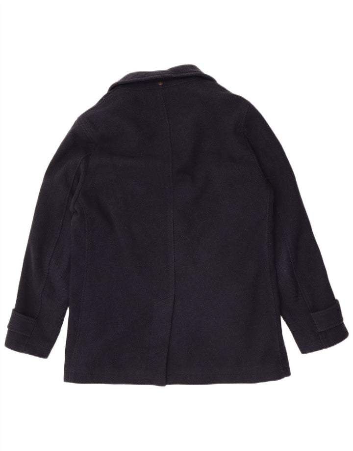 Płaszcz męski Massimo Dutti Pea UK 38 Średni granatowy wełniany