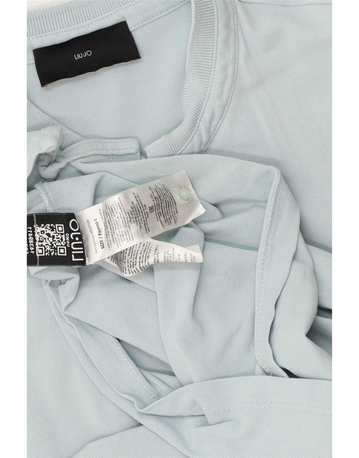 T-shirt męski Liu Jo, duży, niebieski, bawełniany