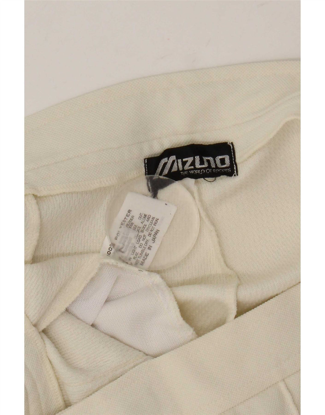 Męskie proste spodnie codzienne Mizuno W32 L32 Biały poliester