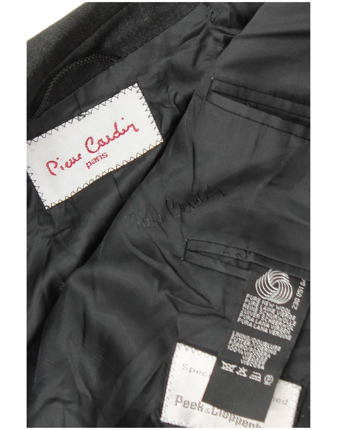 Męska marynarka Pierre Cardin zapinana na 2 guziki UK 38 Średnia czarna nowa wełna