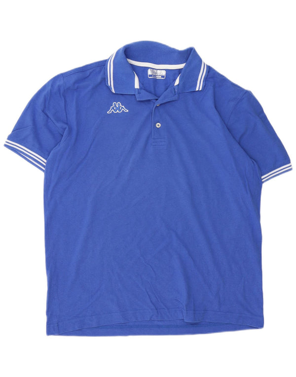 Męska koszulka polo Kappa XL, niebieska, bawełniana