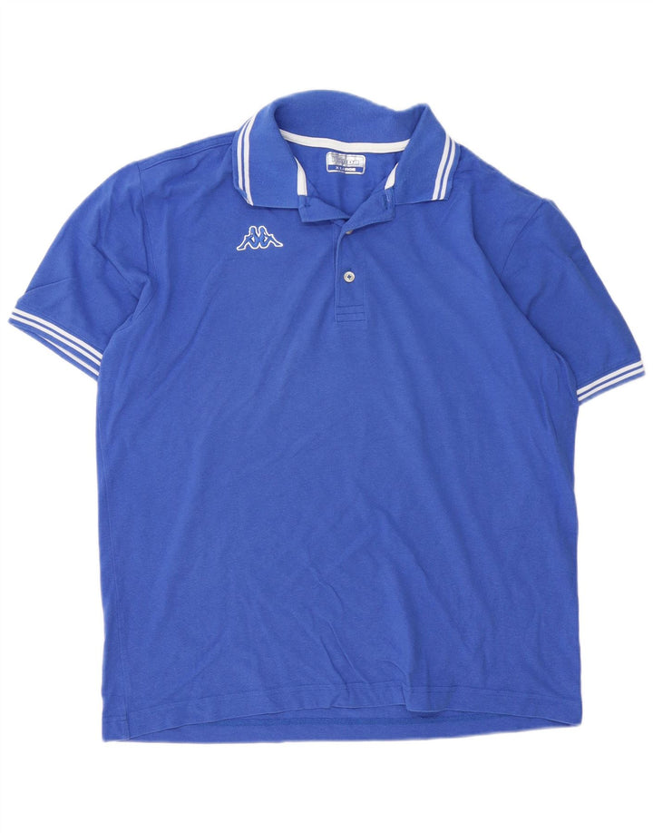 Męska koszulka polo Kappa XL, niebieska, bawełniana