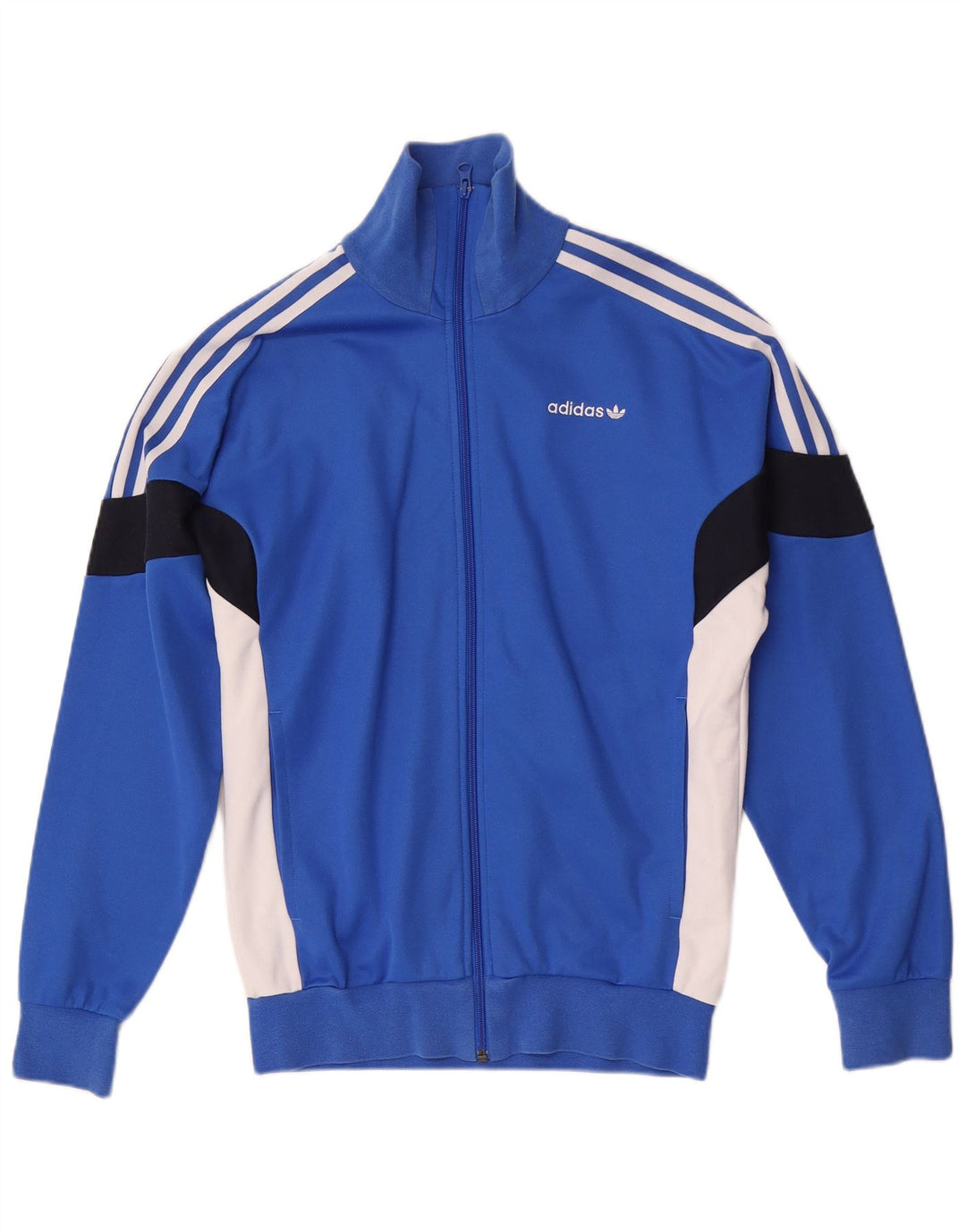 Adidas Męska bluza dresowa, mała niebieska, bawełniana z blokami kolorów