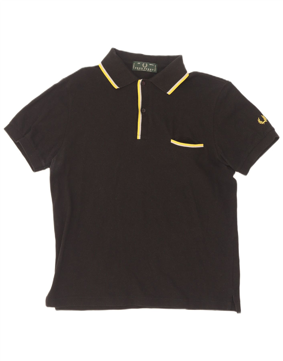 Męska koszulka polo Fred Perry, bawełniana w średnie czarne paski