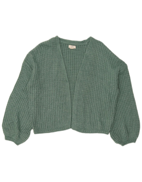 Damski sweter oversize Fat Face Crop Open Cardigan UK 12, średni zielony