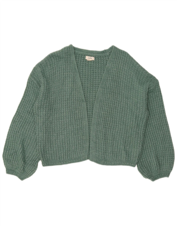 Damski sweter oversize Fat Face Crop Open Cardigan UK 12, średni zielony