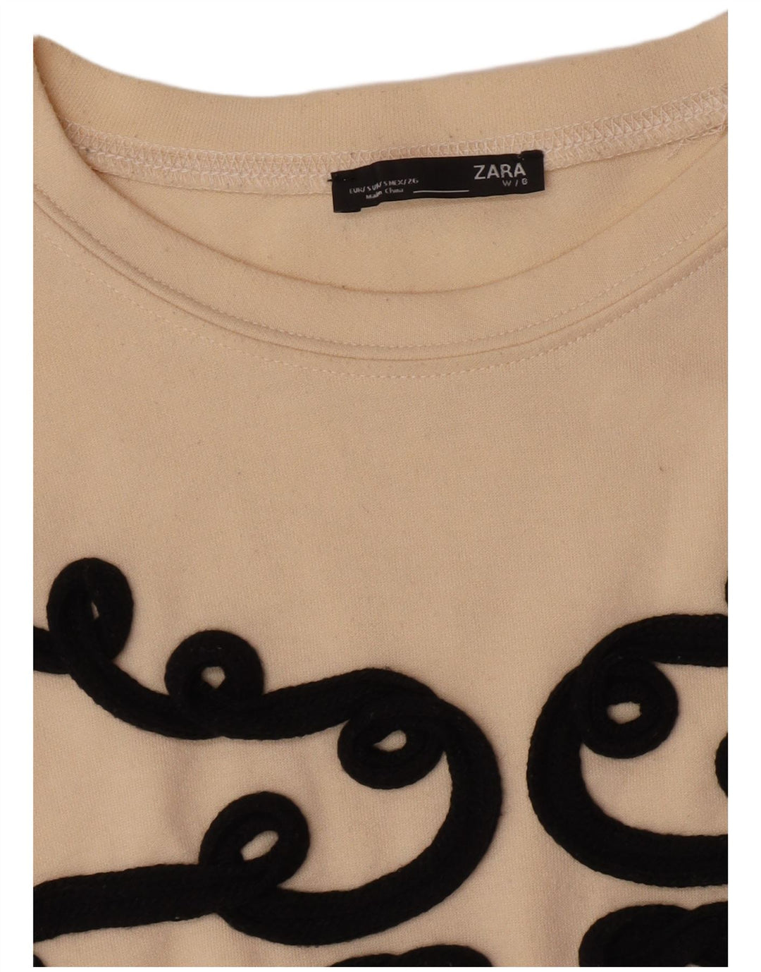 Bluza damska Zara Crop Oversize Sweter UK 10 Small Beige
