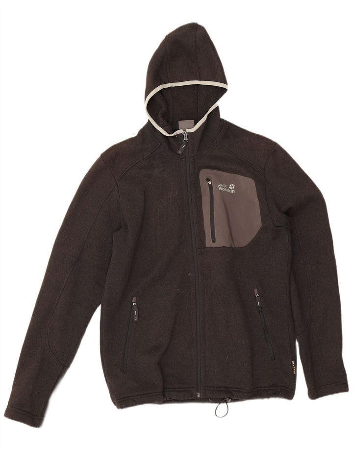 Męski sweter z kapturem i zamkiem Jack Wolfskin UK 36/38 Średni szary poliester