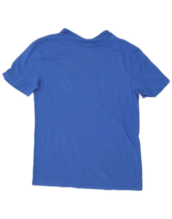 Męski T-shirt Champion z grafiką, mały, niebieski, bawełniany