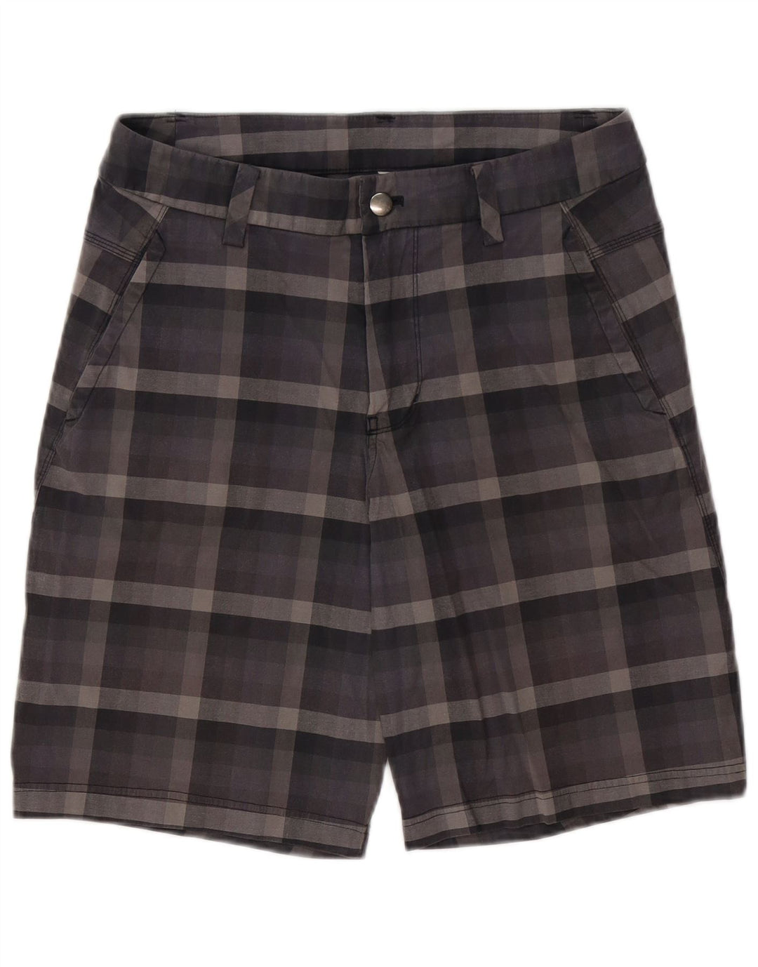 Męskie spodenki Chino Lululemon W32, duże, szare, bawełniane w kratkę