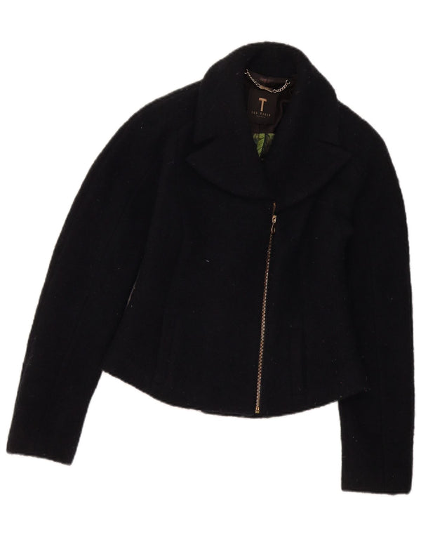 Kurtka bolerko damskie Ted Baker UK 8 Small, czarna, wełniana