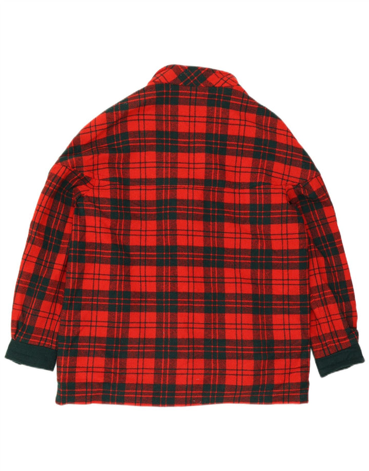 Płaszcz damski Branigan UK 18 XL, wełniany w czerwoną kratę