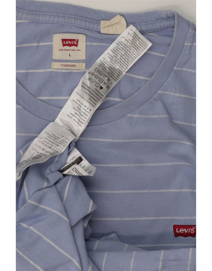 Męski standardowy t-shirt Levi's, duży, bawełniany w niebieskie paski