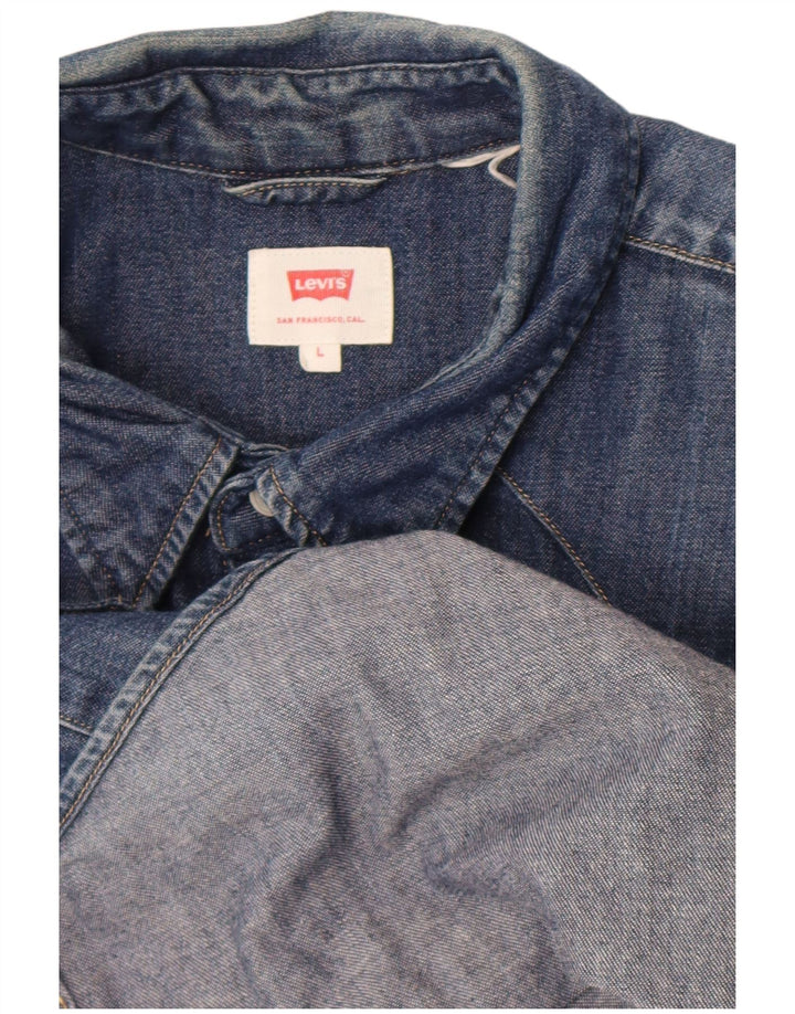 Męska koszula dżinsowa Levi's, duża, niebieska