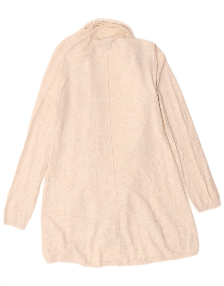 Damski sweter z długim rękawem Zara, otwarty kardigan UK 12, średni beż, nakrapiany