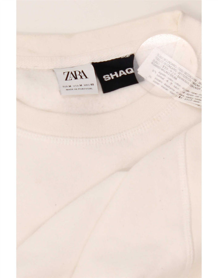 Męska bluza z grafiką Zara, średnia, biała bawełna