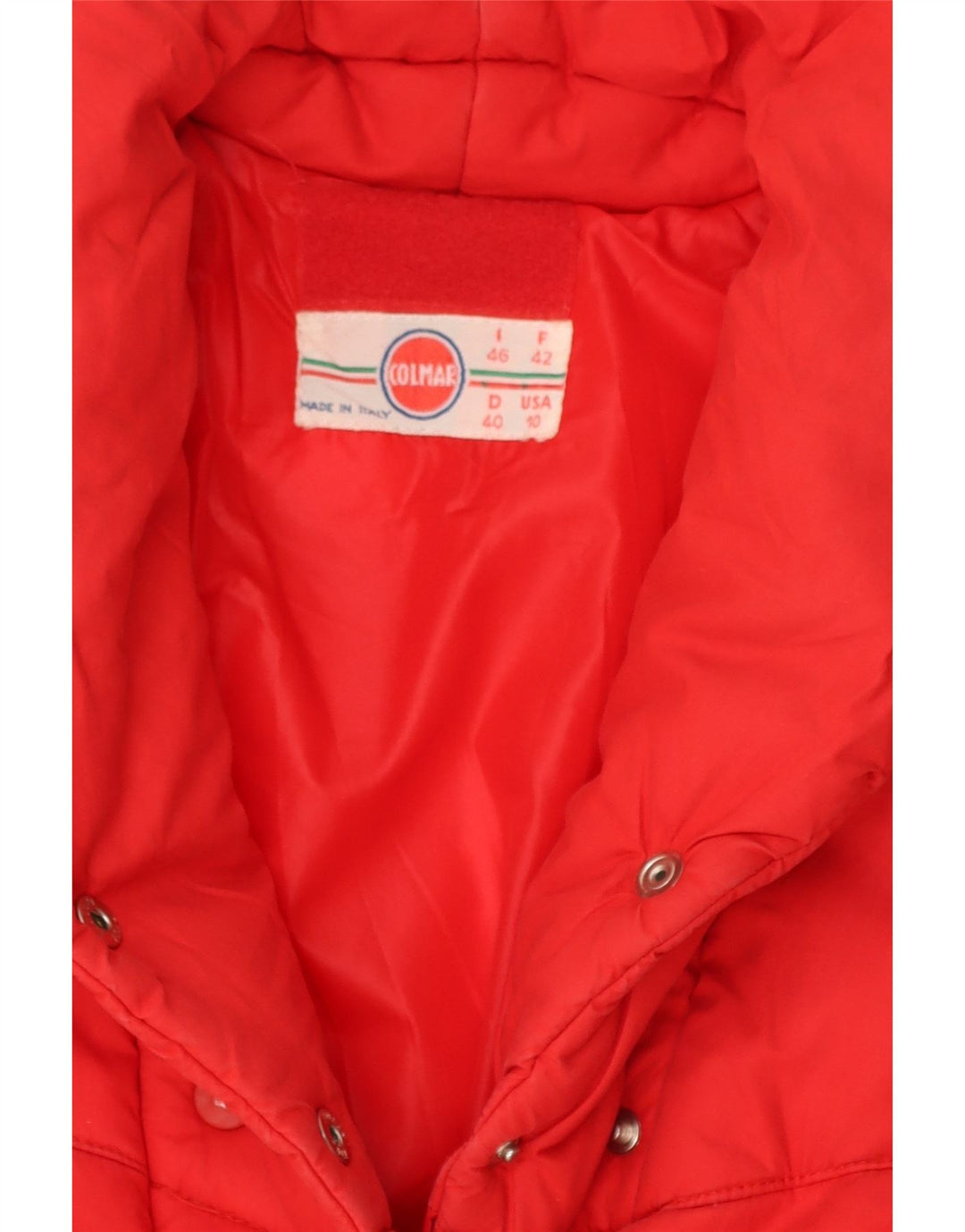 COLMAR Womens Padded Jacket IT 46 Large Red Vintage Colmar and Second-Hand Colmar from Messina Hembry 
