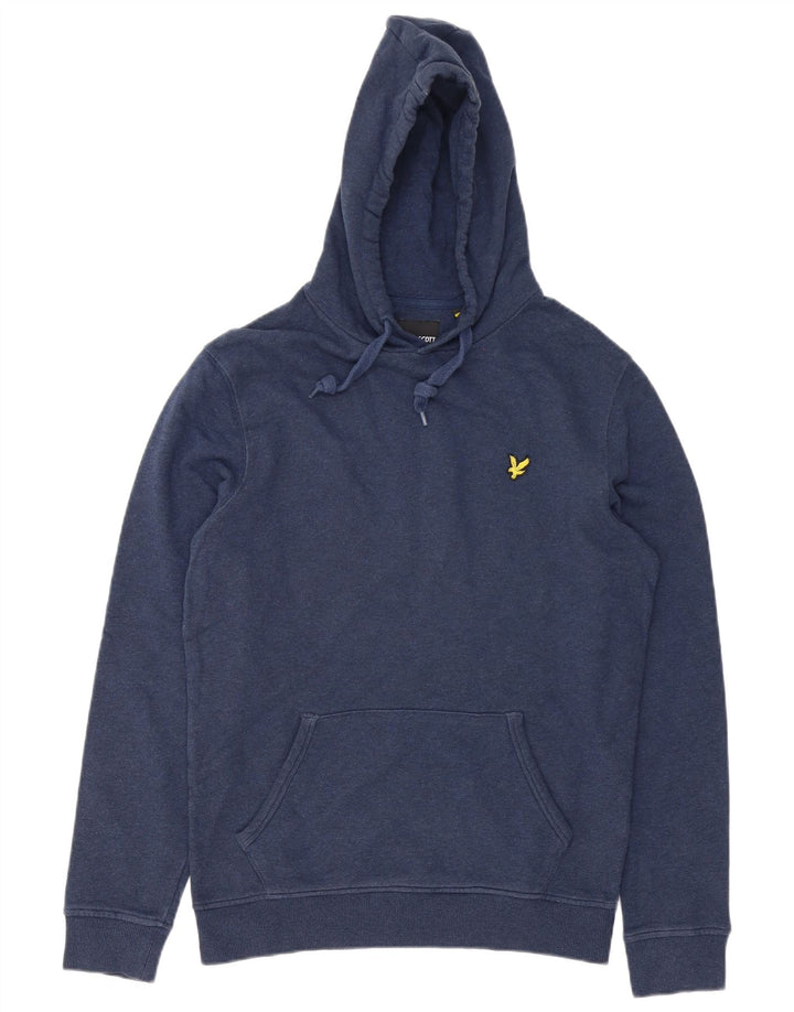 Męski sweter z kapturem Lyle & Scott, średni granatowy, bawełniany