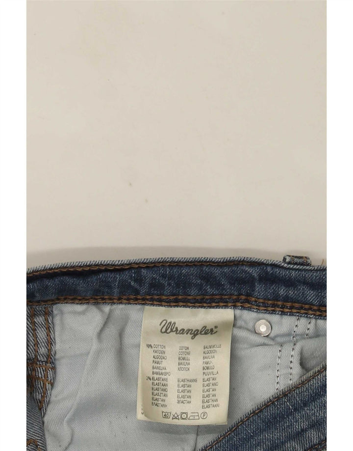 Męskie dżinsy Wrangler o prostym kroju W38 L30, niebieska bawełna