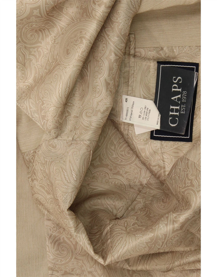 Męska marynarka zapinana na 2 guziki Chaps UK 40, duży, beżowy poliester