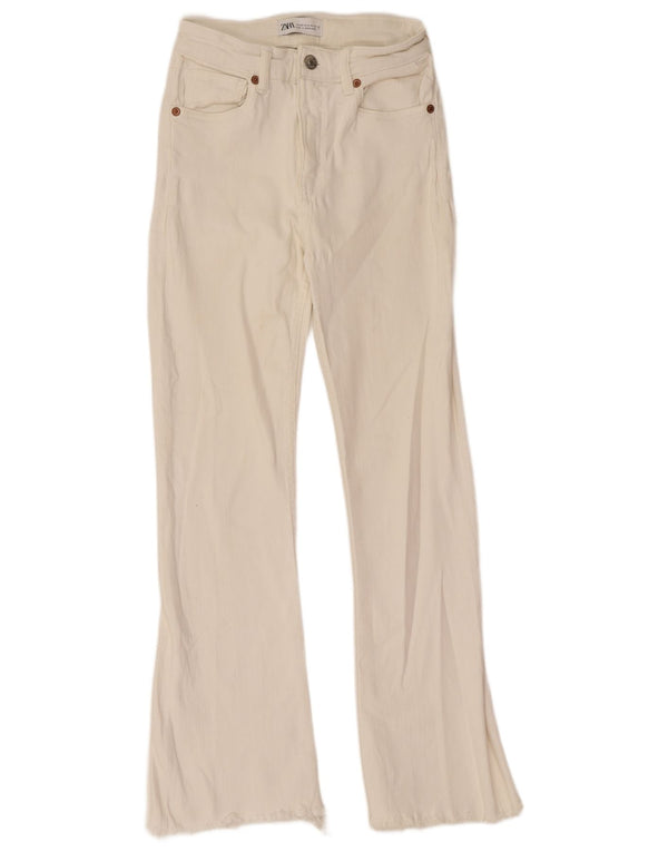 Zara Womens Flared Jeans EU 32 2XS W22 L26 White