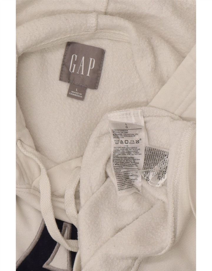 Męski sweter z kapturem Gap, duży, biały, bawełniany