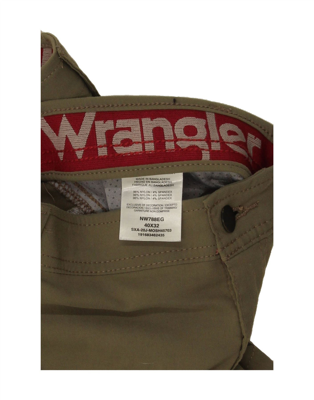 Mens Straight Cargo Trousers W40 L32 Vintage Wrangler and Second-Hand Wrangler from Messina Hembry 