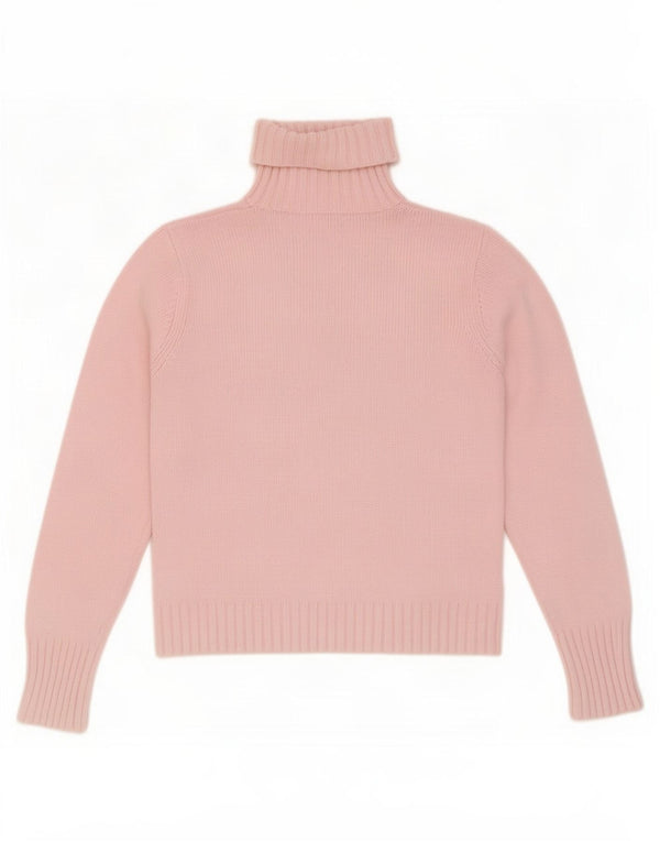 Marks & Spencer Womens Loose Fit Roll Neck Jumper Sweater UK 14 Medium Pink
