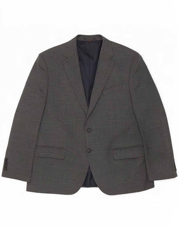 Marks & Spencer Męska marynarka zapinana na 2 guziki, rozmiar 44, 2XL, szara, nowa wełna