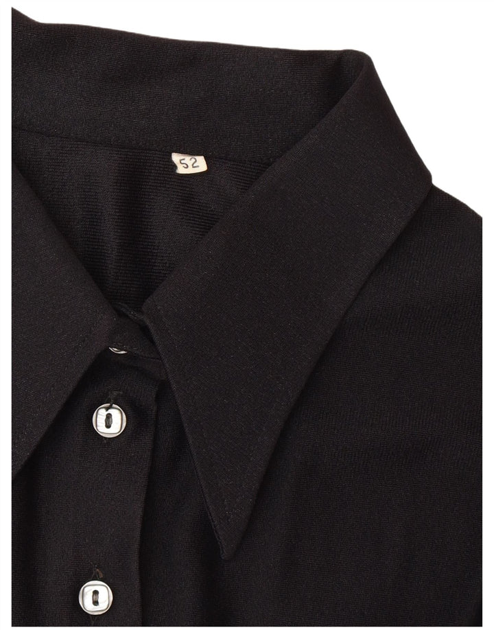 Damska bluzka koszulowa w stylu vintage IT 52 2XL czarna