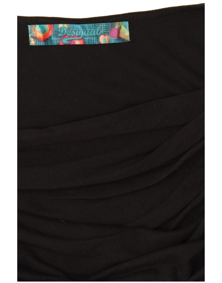 Damski graficzny top DESIGUAL z długim rękawem UK 10 w małe czarne paski