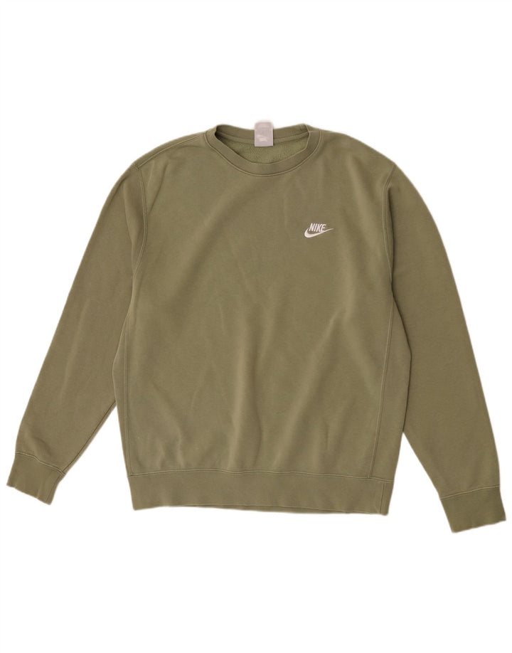 Męska bluza dresowa Nike, średnia, zielona, bawełniana, sportowa