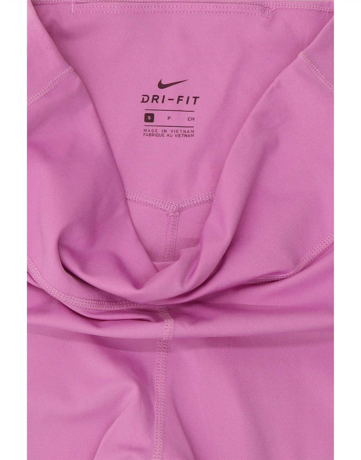 Damskie legginsy Nike Dri Fit Graphic UK 8, małe, różowe
